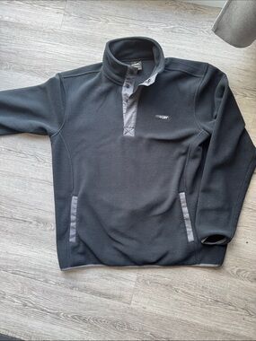 Oakley Black Fleece Quarter-Snap Pullover with Gray Trim